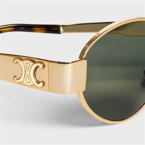 celine triomphe sunglasses on sale|Celine triomphe oval metal sunglasses.